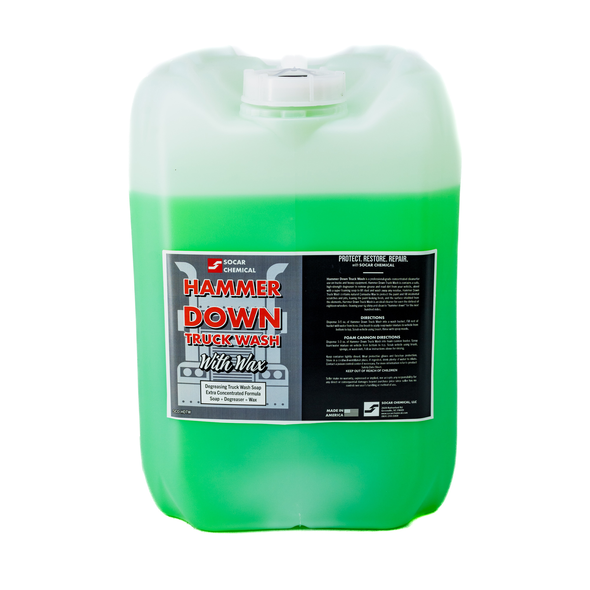 SOCAR Hammer Down Truck Wash with Wax - 5 Gallons, Concentrated, Model# SCO-HDTW-5